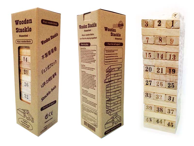 Wooden stackle - number