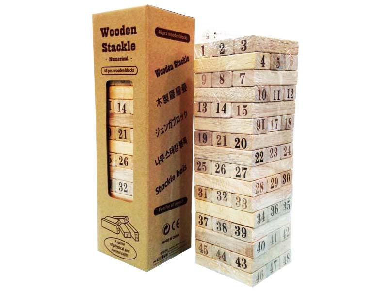 Wooden stackle - number