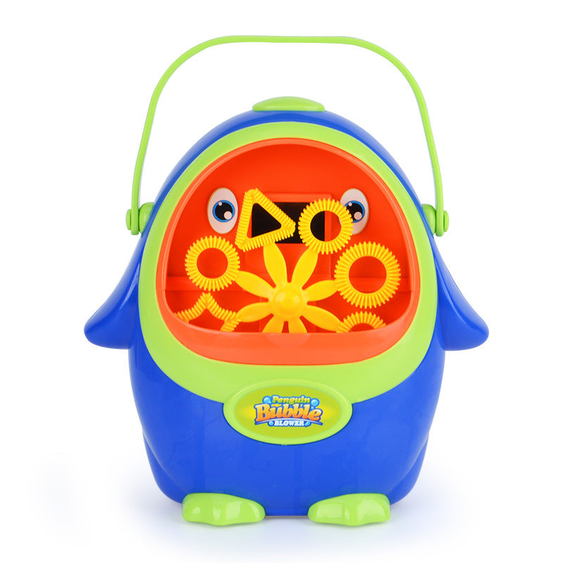 Penguin bubble blower