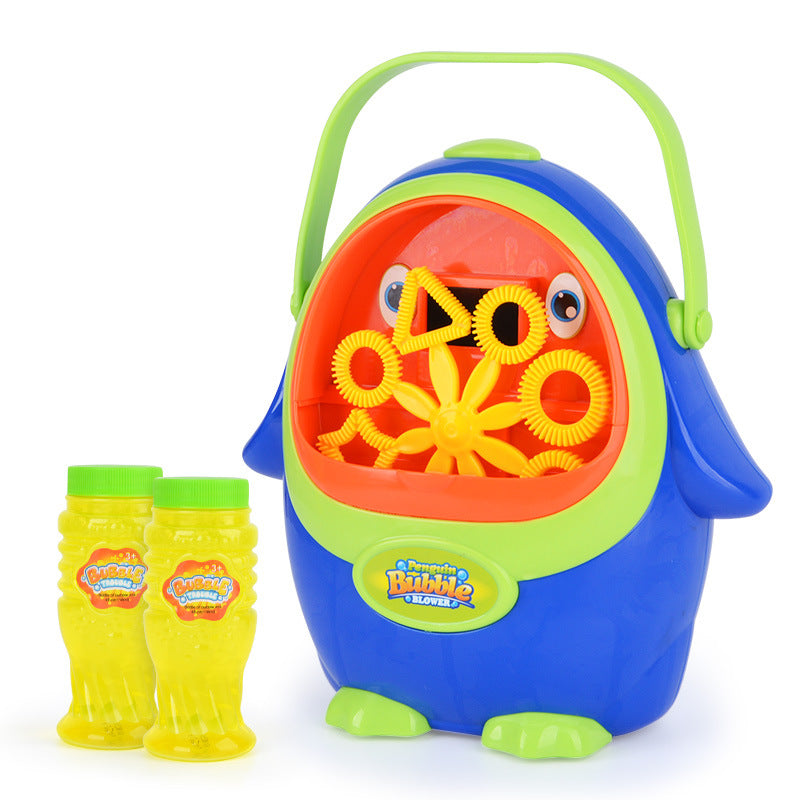 Penguin bubble blower