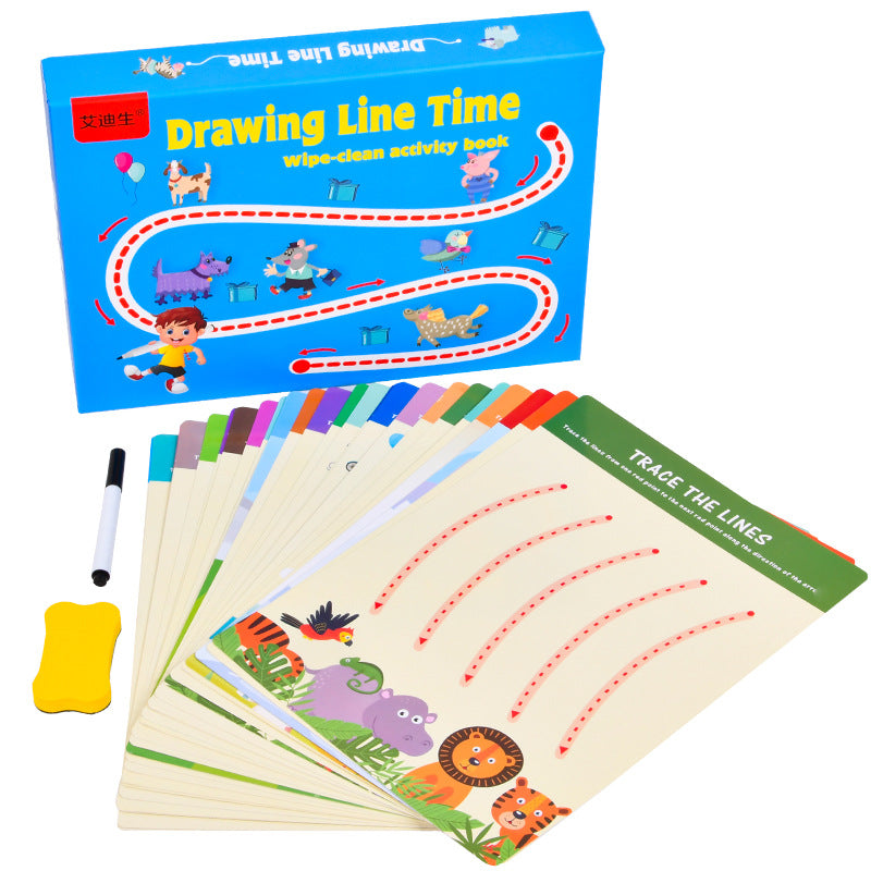 Drawing Line Time Wipe-clean Activity Book