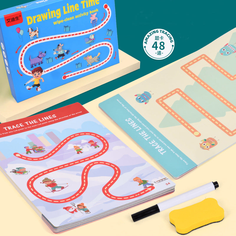 Drawing Line Time Wipe-clean Activity Book