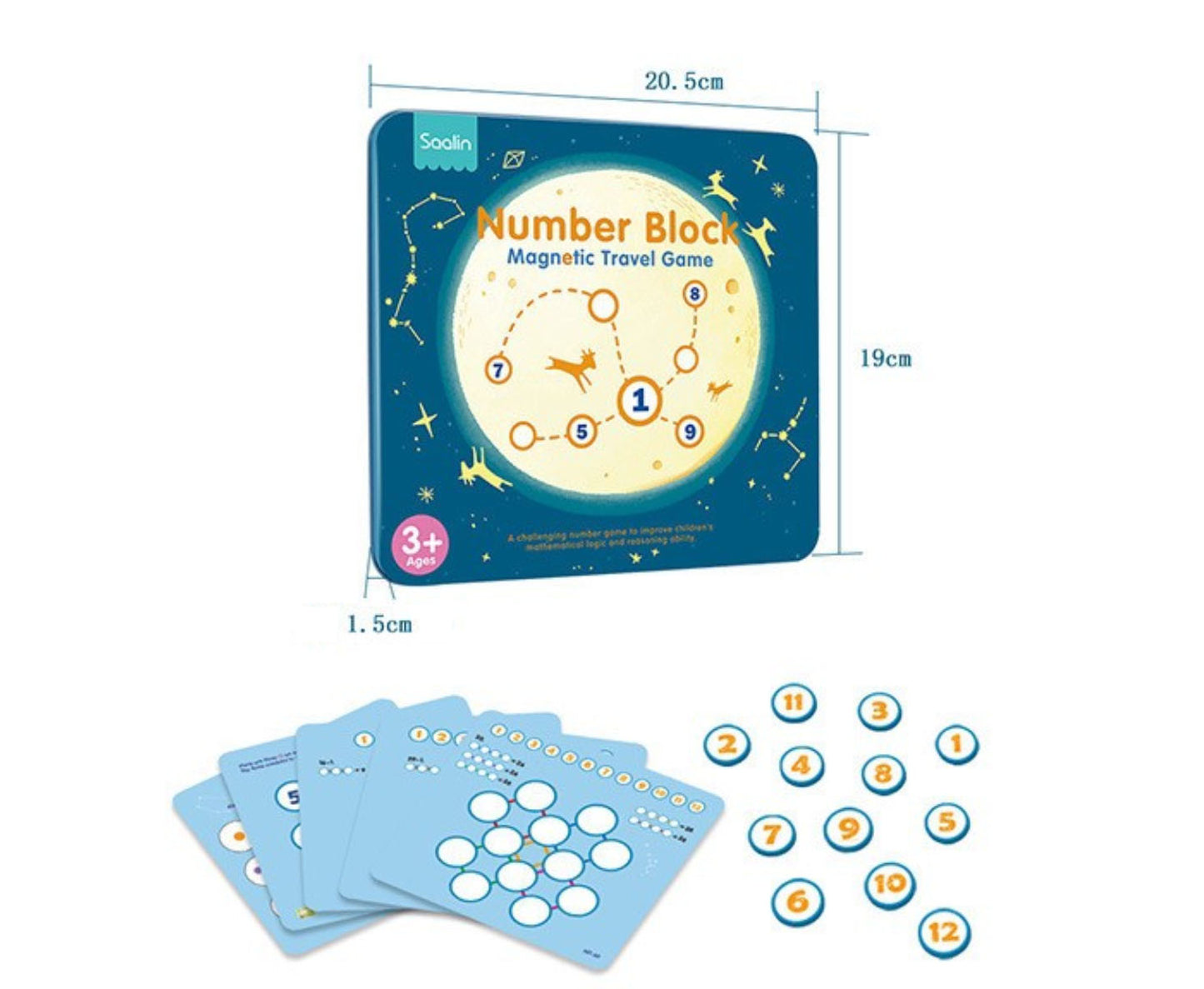 Saalin Number Block - Magnetic Travel Game