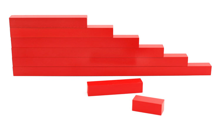 Montessori Wooden Number Rods / Red Long Sticks