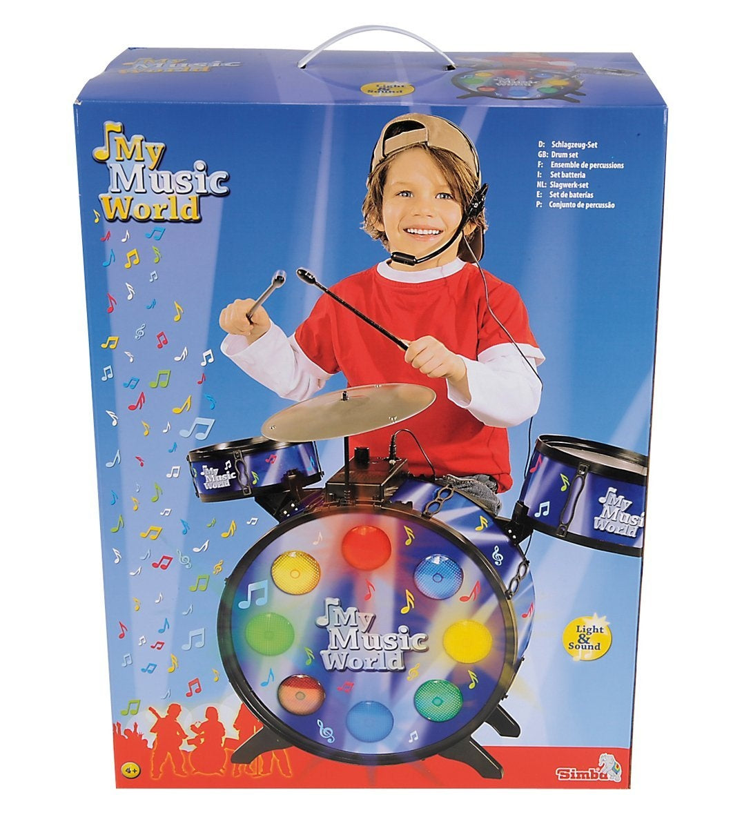 My Music World-Drum Kit(With Electronics Lights,Stool)