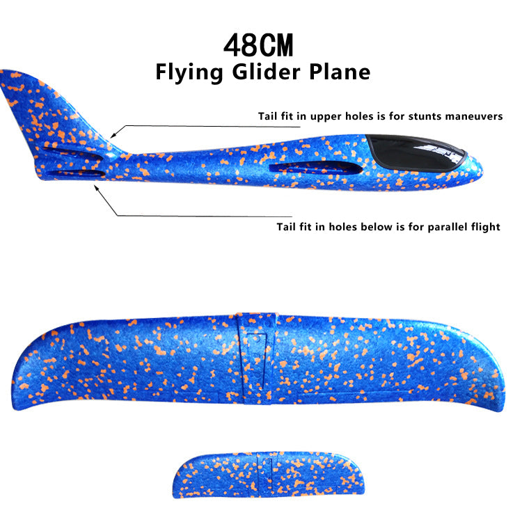 48CM Foam Aeroplane - Bubble DIY Airplane - Flying Glider Plane