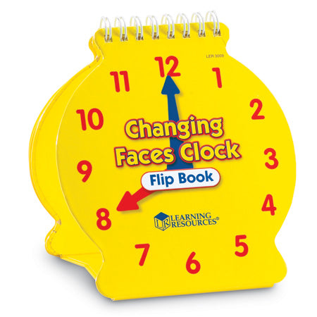 Student Changing Faces Clock Flip Book, Set of 5