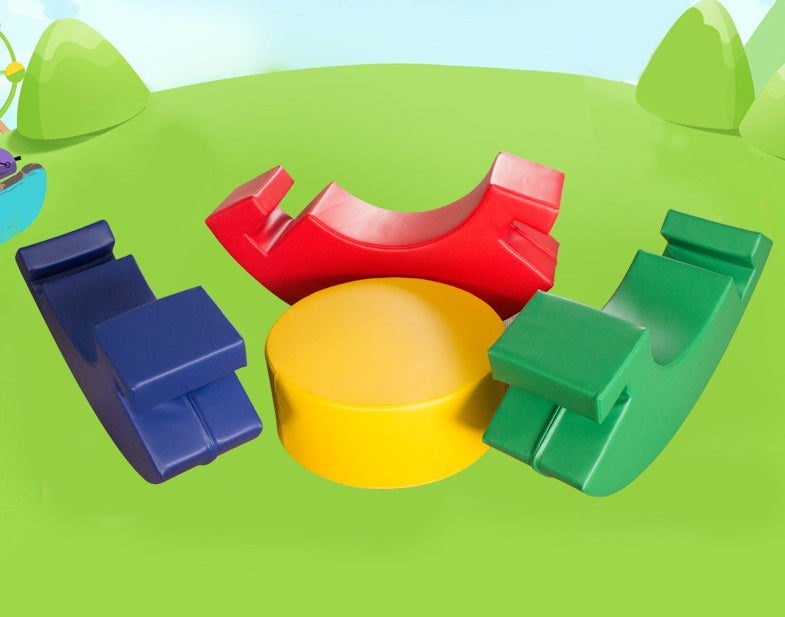 Indoor Soft PU Sofa and Rocking Horse Set