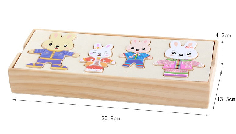Rabbit Family Clothes Changing Puzzle