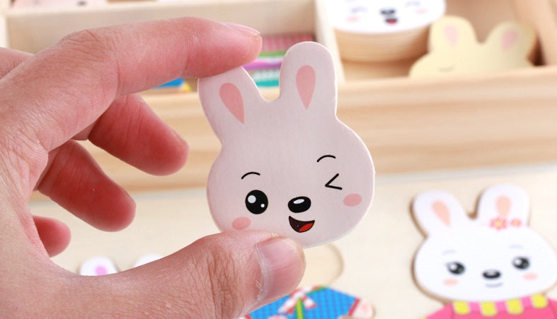 Rabbit Family Clothes Changing Puzzle