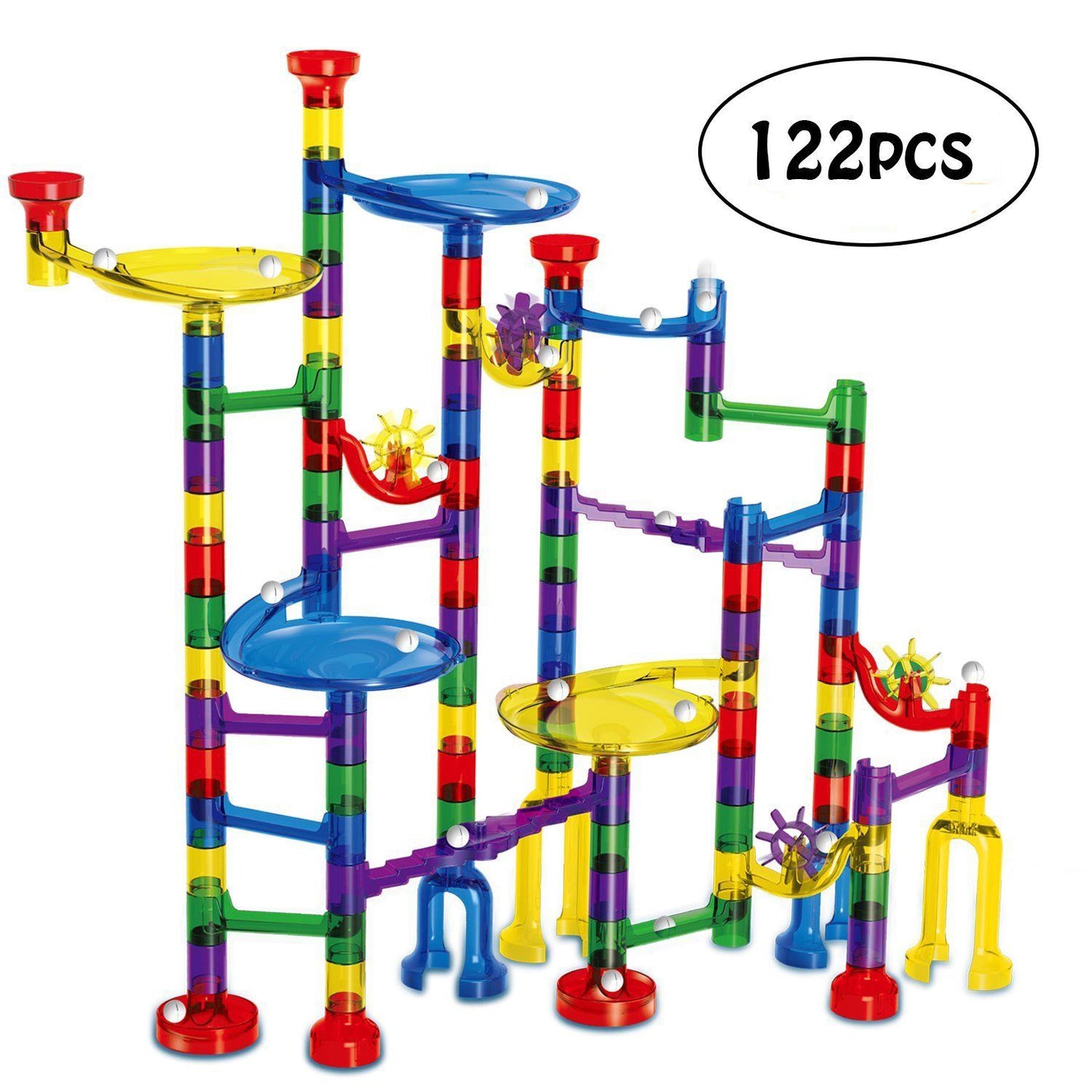 Translucent Marble Run-Pipe Line Game (122 pcs)