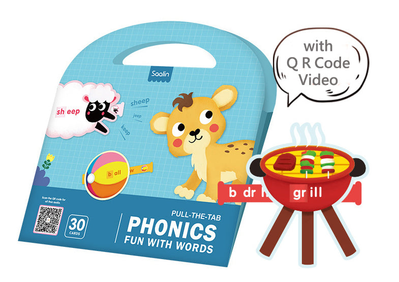 Saalin Pull-The-Tab Phonics Fun with Words
