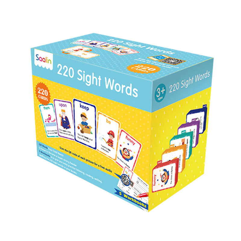 Saalin 220 Sight Words Card