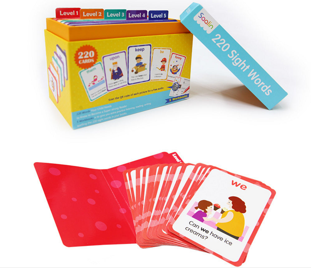 Saalin 220 Sight Words Card