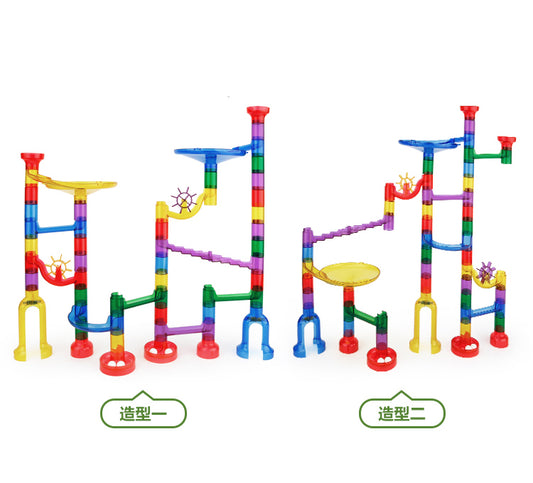Translucent Marble Run-Pipe line Game (80 pcs)