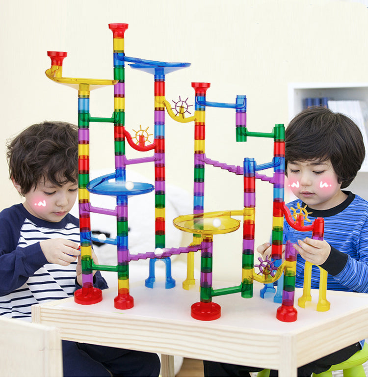 Translucent Marble Run-Pipe Line Game (122 pcs)