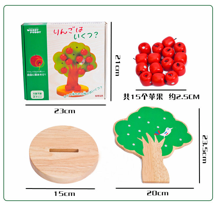 Wooden Magnetic Apple Tree