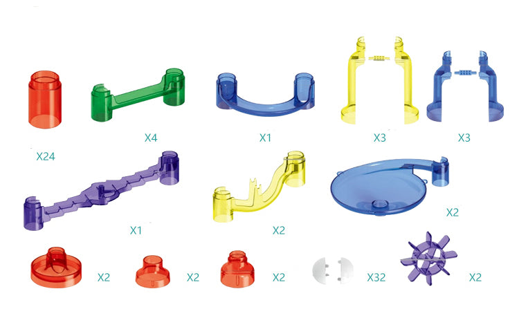Translucent Marble Run-Pipe line Game (80 pcs)