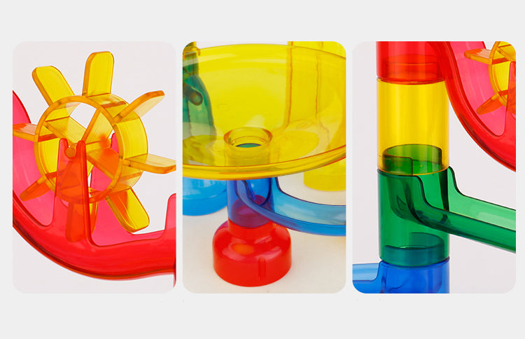 Translucent Marble Run-Pipe Line Game (122 pcs)