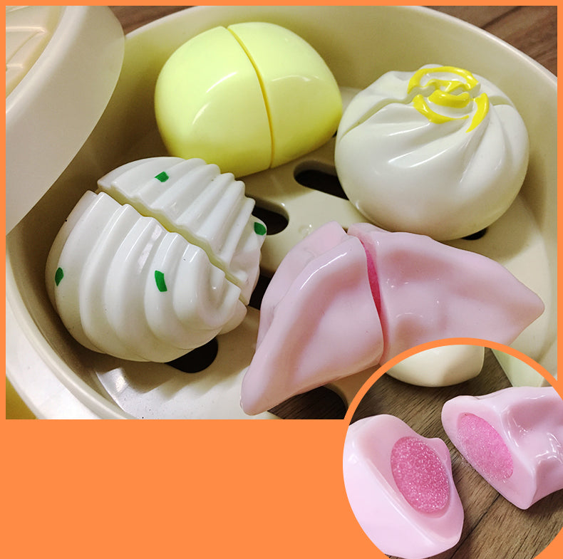 Cutting Food Toys - Dim Sum with Steamer