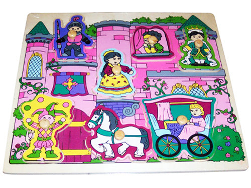 Wooden Puzzle with Handle - New Castle