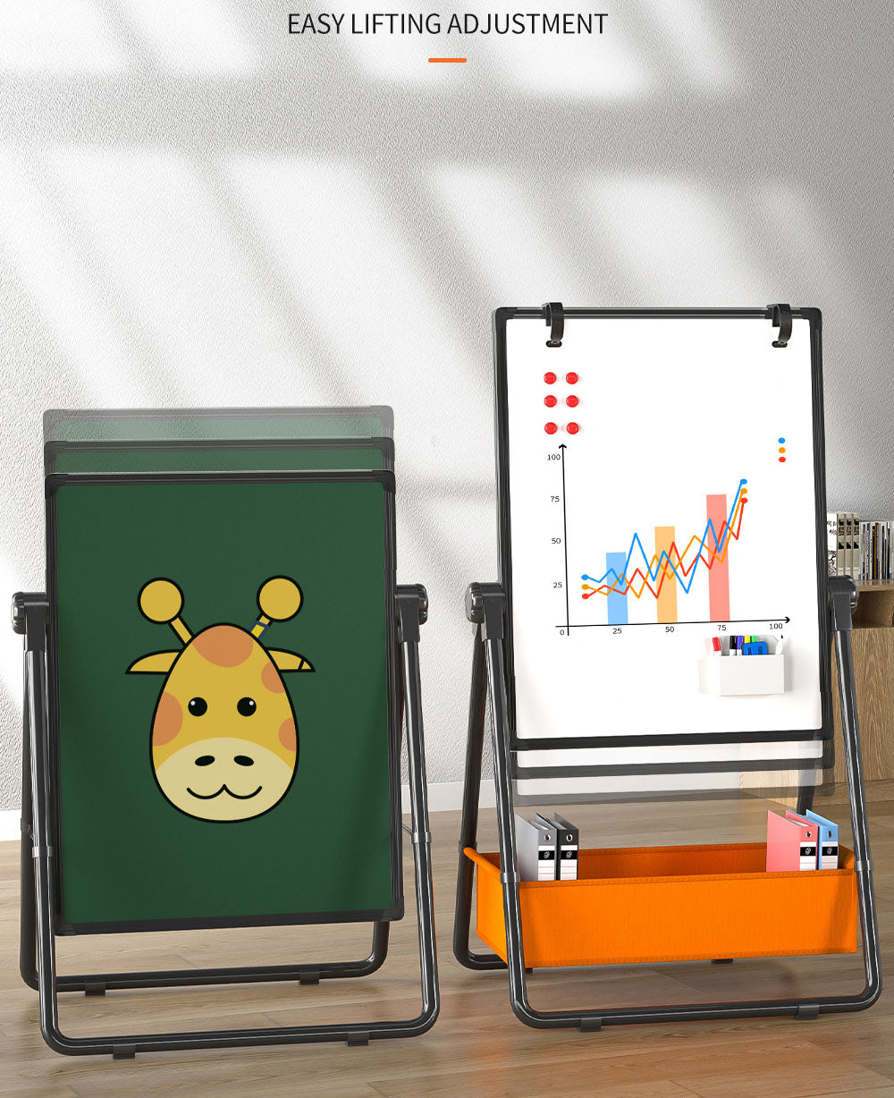 Double-sided whiteboard