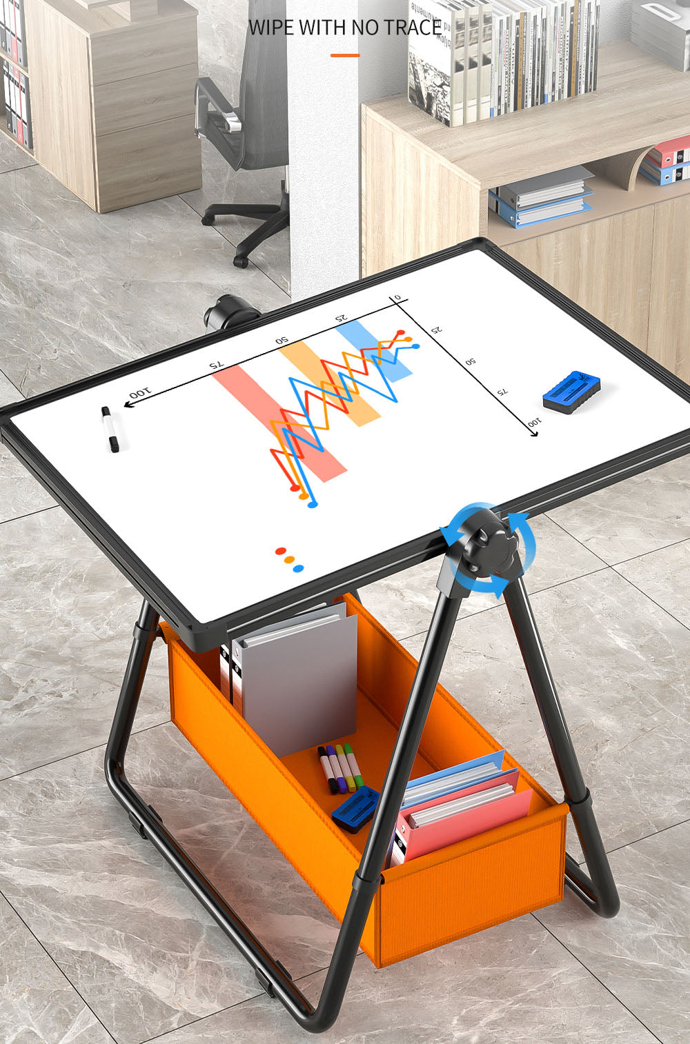 Double-sided whiteboard
