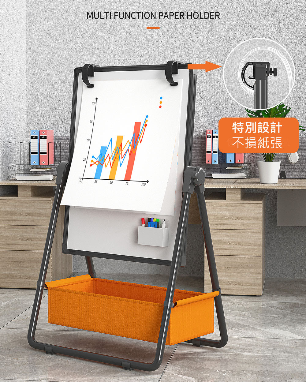 Double-sided whiteboard