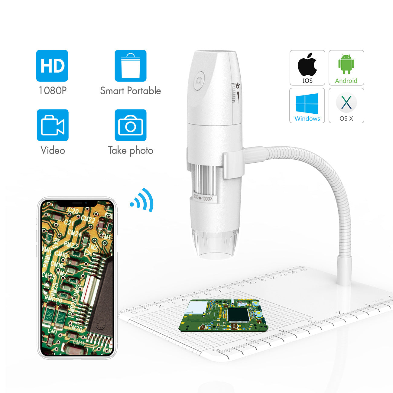 1000X Wireless Handheld Digital Microscope