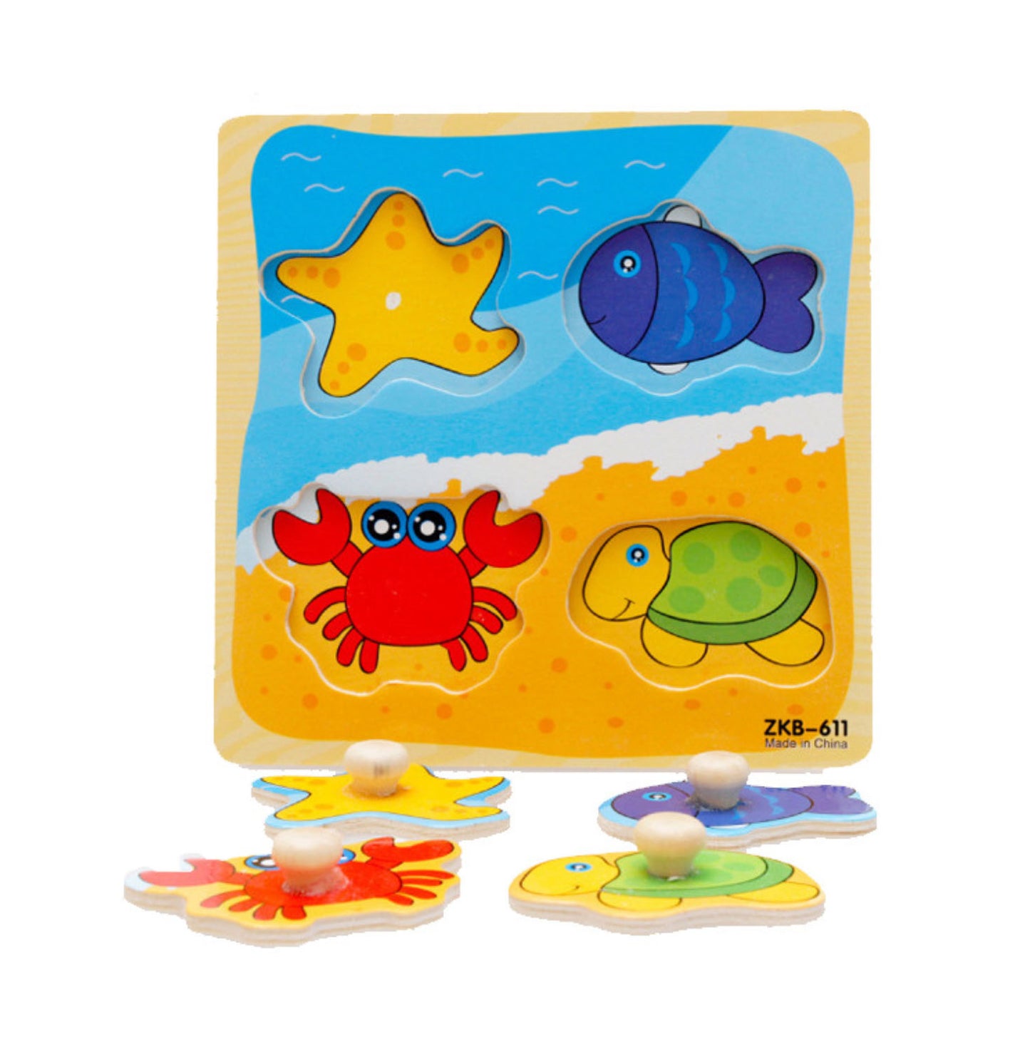 Mini Wooden Puzzle W-Handle