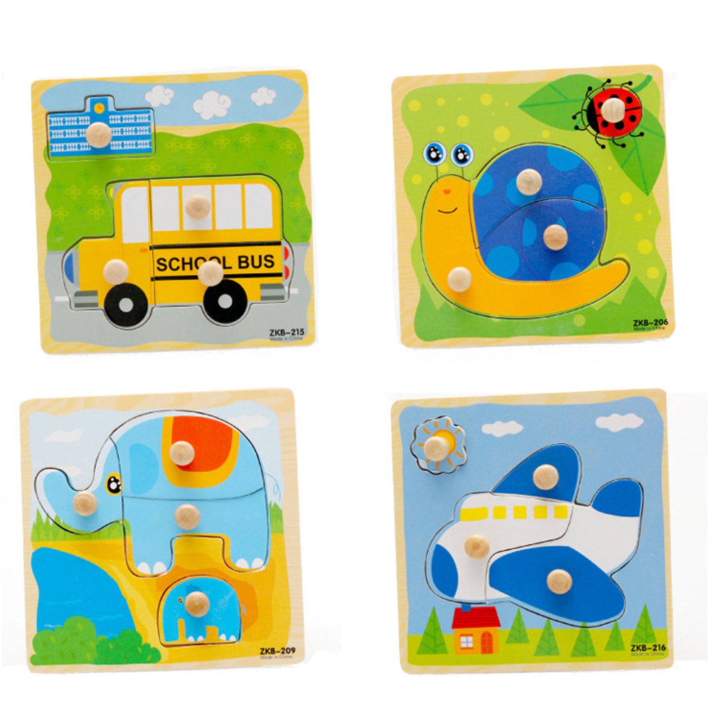 Mini Wooden Puzzle W-Handle