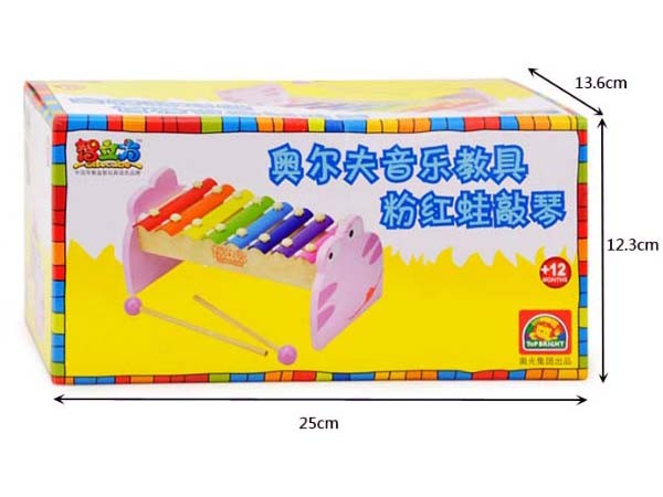 8 note Pink Frog Xylophone